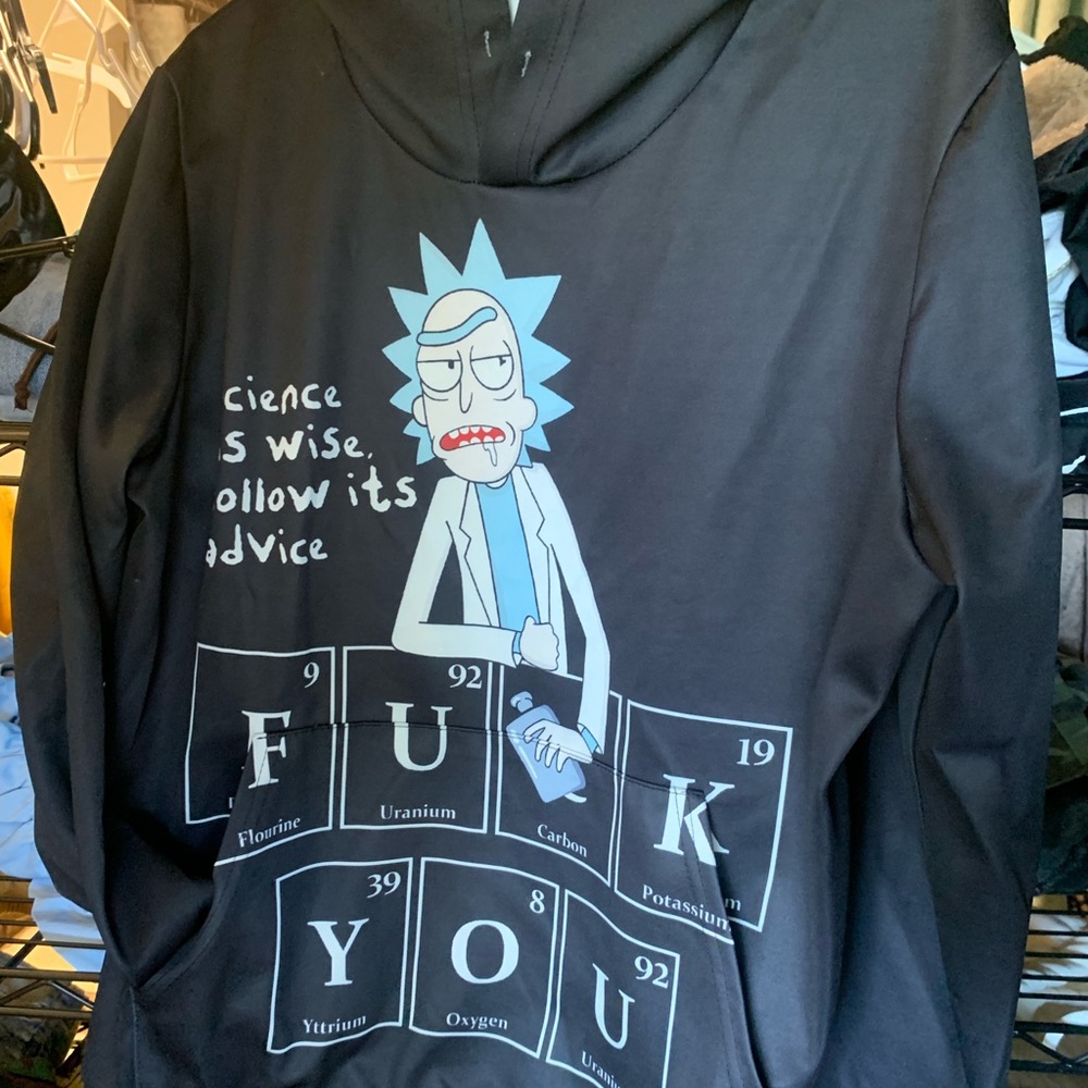 Rick Pullover Hoodie Fits Small/Medium